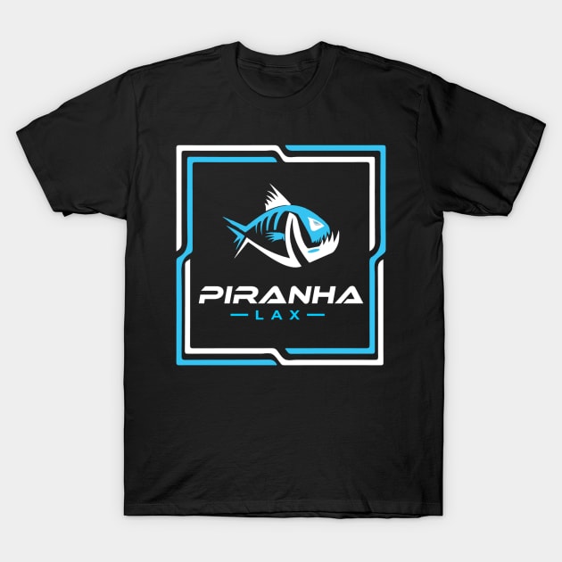 Piranha Lax T-Shirt by Lacrosse & Motivational T-Shirts 